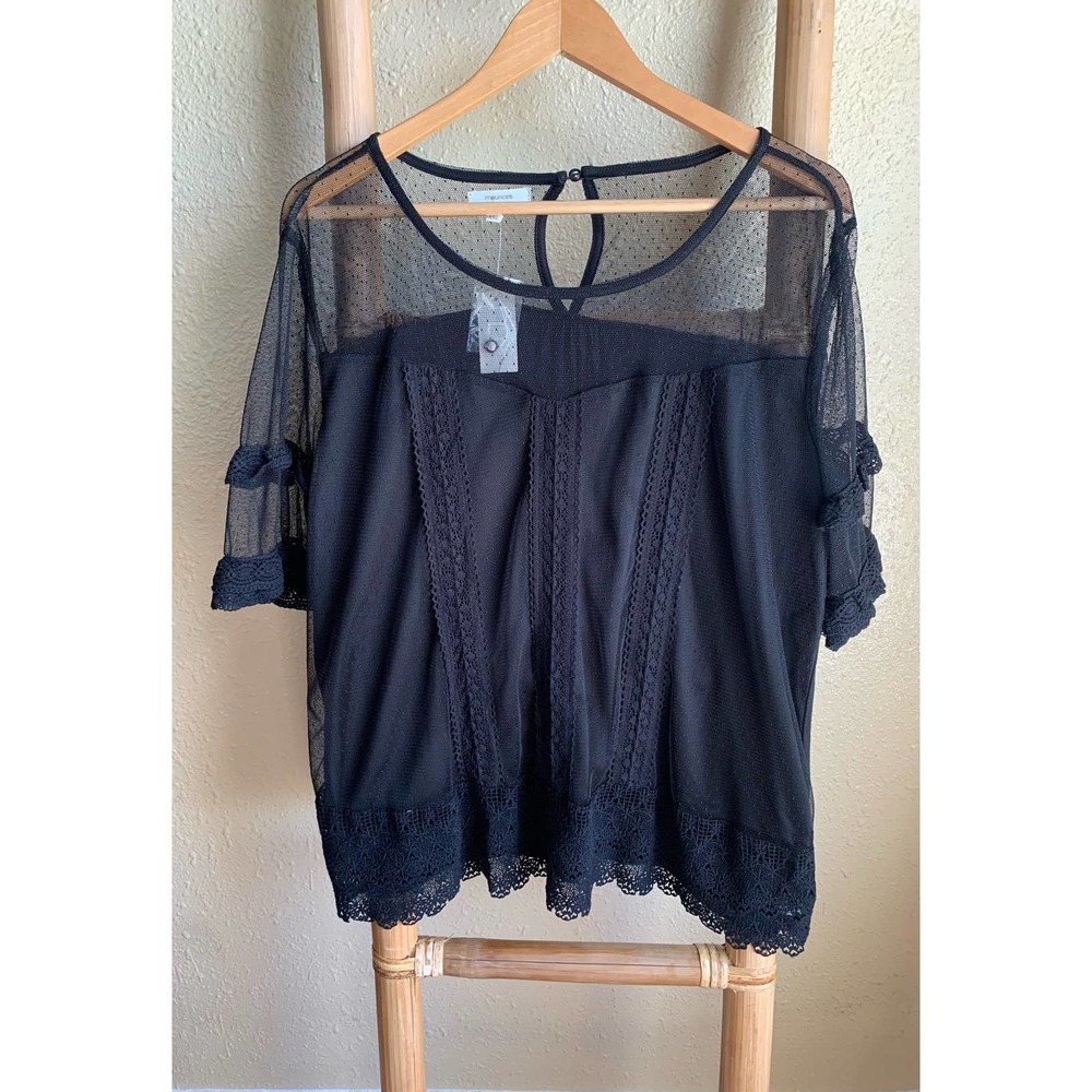 NWT Black Maurice’s Lace Blouse - XXL 🖤